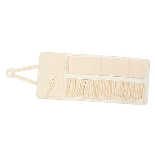 Hohopeti PU Faltbare Makeup Pinsel Tasche Fächer Aufbewahrungstasche Leicht Tragbar für Kosmetikpinsel Schminkpinsel Organizer Reise Kosmetiktasche von Hohopeti