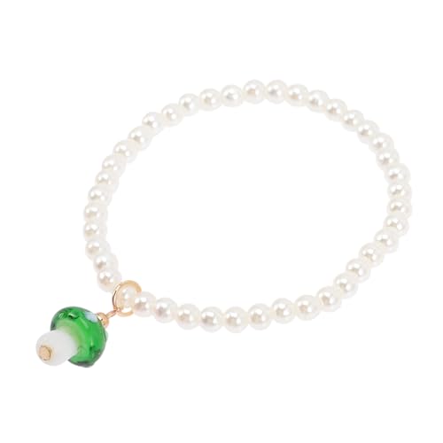 Hohopeti Perlenarmband Damen Elastisch Beaded Bracelet mit Pilz charms Sommer Schmuck für Hochzeit Braut Party Prom Modeaccessoire von Hohopeti