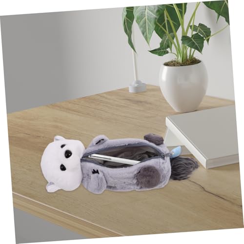 Hohopeti Plüsch Federmäppchen Seeotter Motiv für Mädchen Multifunktionales Stifteetui für Schule und Zuhause Weiches Kuscheltier Mäppchen zur Aufbewahrung von Stiften und Schreibwaren von Hohopeti