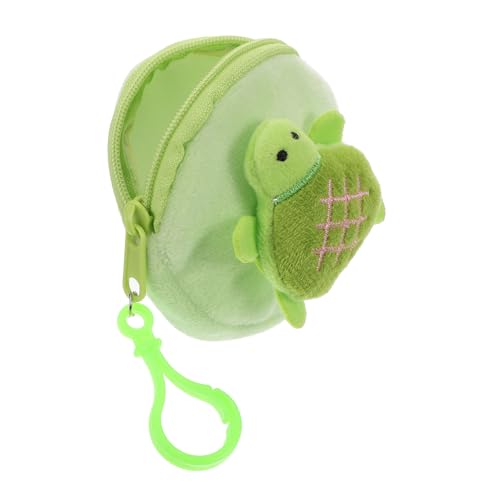Hohopeti Plüsch Geldbörse Kleine Münztasche mit Niedlichem Schildkröten Design Weiche Coin Purse Schlüsselanhänger Kompakter Geldbeutel Damen Klein mit Organisiertem Münzfach Tragbar für von Hohopeti