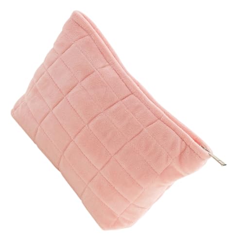 Hohopeti Plüsch Kosmetiktasche Groß Kapazität Make Up Tasche Multifunktional Tragbar für Reisen und Alltag Rosa Langlebig Vielseitig für Kosmetik Schmuck Smartphone Geldbörse von Hohopeti