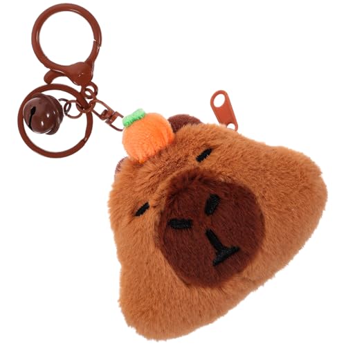 Hohopeti Plüsch Münzbeutel Mini Geldbörse Niedlich Capybara Coin Pouch mit Schlüsselanhänger Tragbar Sanft Robust für Mädchen Geschenk Kleingeldbörse Tasche von Hohopeti