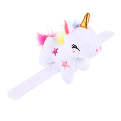 Hohopeti Plüsch Slap Armband Einhorn Kuscheliges Stofftier Armband Leicht Tragbar Party Dekoration von Hohopeti