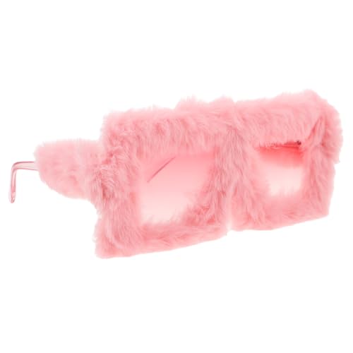 Hohopeti Plüsch Sonnenbrille Damen Große Rahmen Flauschig Leicht Festival Party Accessoire Modisch Hohopeti Plüsch Sonnenbrille Damen Große Rahmen Flauschig Leicht Festival Party Accessoire Modisch von Hohopeti
