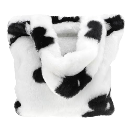 Hohopeti Plüsch Umhängetasche Damen Groß mit Blumenmuster Modisch Leichte Schultertasche mit Weichem Samtigem Geräumig für Alltag Bequem und Casual für Freizeit und Arbeit von Hohopeti