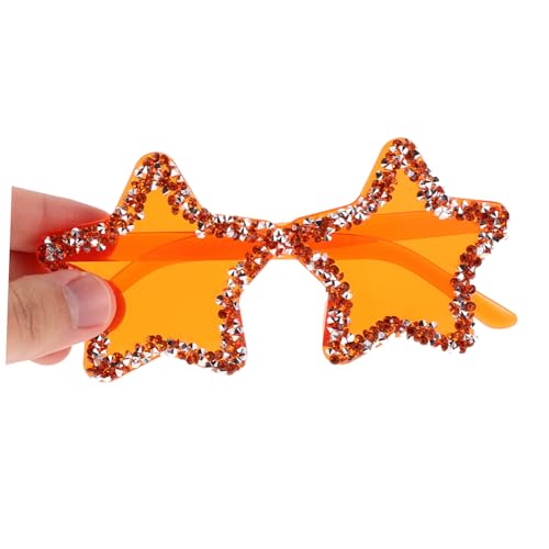 Hohopeti Randlose Stern Sonnenbrille Unisex Modisch Einzigartige Candy-farben mit Strass Akzent Trendige Coole Brille für Damen und Herren Auffälliges Design von Hohopeti
