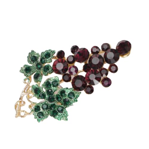 Hohopeti Rhinestone Brosche Traubenform Eleganter Ansteckpin mit Funkelnden Strasssteinen für Damen Vielseitiger Schmuck für Mantel Blazer Schal Modische Kleidung Accessoire von Hohopeti