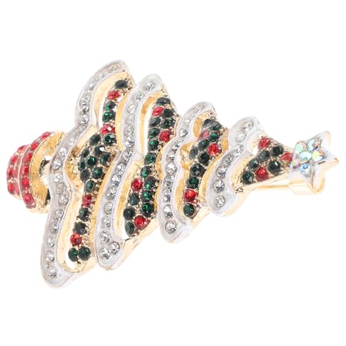 Hohopeti Rhinestone Brosche Weihnachtsbaum Anstecknadel Schmuckfestlicher Vintage Stil Weihnachtsdeko für Kleidung und Taschen Geschenkidee von Hohopeti