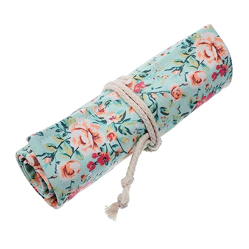 Hohopeti Bleistifttasche Zum Aufrollen Federmäppchen Aus Canvas Großes Fassungsvermögen Für Stifte Tragbar Und Platzsparend Für Schreiben Und Zeichnen von Hohopeti