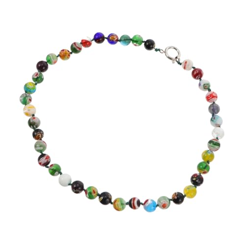 Hohopeti Runde Perlenhalskette für Damen Clavicle Chain Langlebigem Material für Hochzeiten Partys Jubiläen und Täglichen Gebrauch Schmuckstück für von Hohopeti