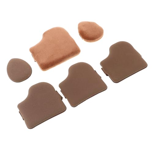 Hohopeti Schokoladenpuder Make Up Trockener Mini Puff Mit Nassem Gesicht Rouge Werkzeug Für Braune Schwämme Augen Kosmetik Schatten Grundierung Velours Mädchen Dreieck Etui von Hohopeti