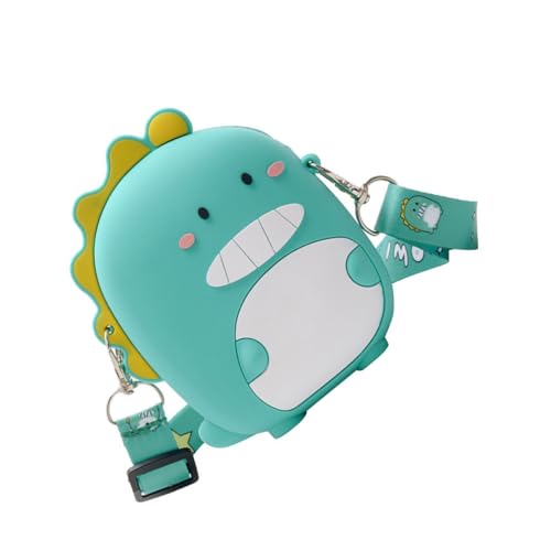 Hohopeti Silikon Umhängegeldbeutel Kleine Crossbody Tasche Leicht Tragbar Lustiges Design Für Münzen Grün von Hohopeti