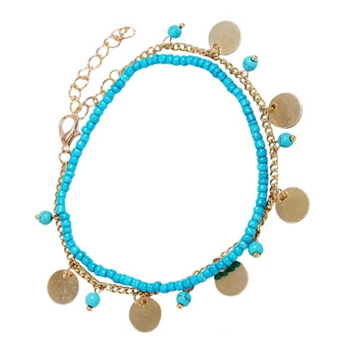 Hohopeti Sommer Fußkettchen Damen Dekorative Fußkette mit Goldenem Rundanhänger Modischer Strand Schmuck Stilvolle Knöchel Kette Elegant und Leicht Passend für Alltag und Party Hohopeti Sommer Fußkettchen Damen Dekorative Fußkette mit Goldenem Rundanhänger Modischer Strand Schmuck Stilvolle Knöchel Kette Elegant und Leicht Passend für Alltag und Party von Hohopeti