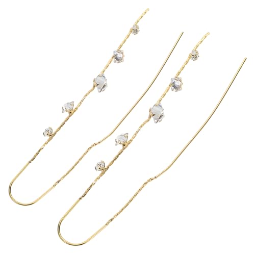 Hohopeti Statement Ohrhänger für Damen Leichte Pave Cubic Zirkonia Ohrringe mit Fließendem Quasten Design Funkelnde Ohrstecker für Besondere Anlässe und Alltag von Hohopeti