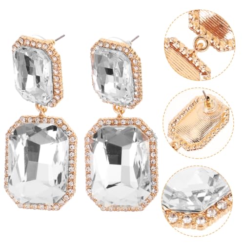 Hohopeti Statement Ohrringe Damen Retro Geometrisch Glaskristall Baumelnd Alloy Legierung Elegant Funkelnd Für Hochzeit Party Festliche Anlässe von Hohopeti