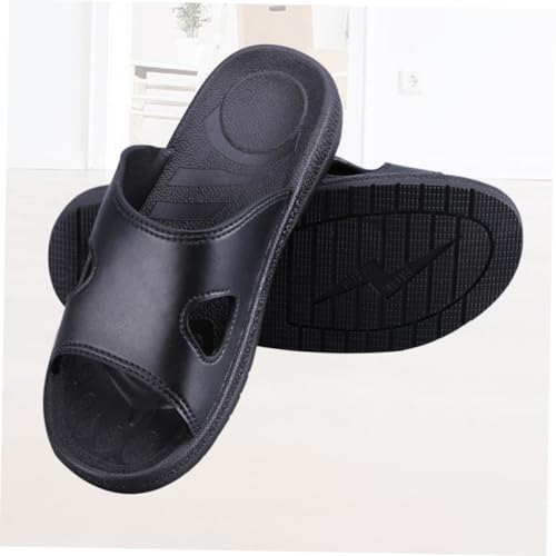 Hohopeti Static PU Slippers mit Rutschfester Dicker Sohle für Zuhause Schmutzabweisende Bequeme Schutzpantoffeln Geeignet für Damen und Herren von Hohopeti