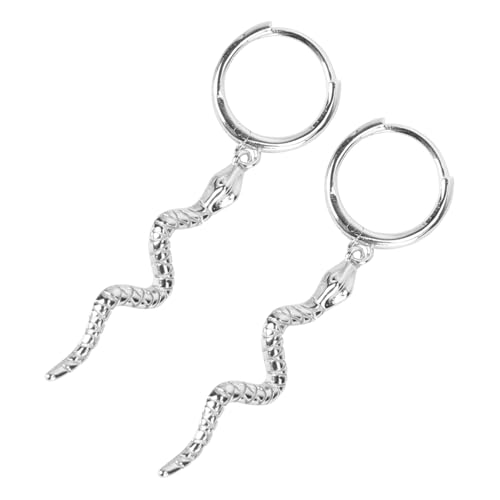 Hohopeti Sterlingsilber Schlangen Ohrringe Damen Modische Silber Eardrop Ohrhänger Weißgold Schlange Schmuck Geschenk von Hohopeti