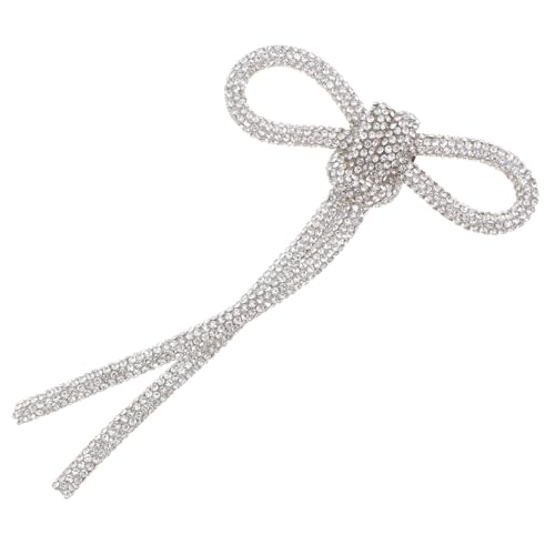 Hohopeti Strass Schleifenbrosche Damen Modisch Langlebig Robust Vielseitig für Anzüge Kleider Rucksäcke Elegantes Accessoire für Festliche Anlässe von Hohopeti