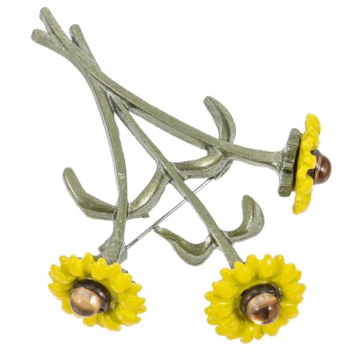 Hohopeti Sunflower Brosche Damen Anstecknadel Blumenmotiv Lapel Pin aus Robustem für Kleidung Hut Anzug Eleganter Vintage Schmuck für Frauen Hohopeti Sunflower Brosche Damen Anstecknadel Blumenmotiv Lapel Pin aus Robustem für Kleidung Hut Anzug Eleganter Vintage Schmuck für Frauen von Hohopeti