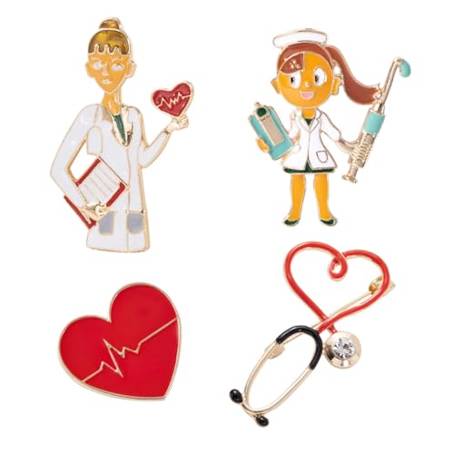 Hohopeti Teiliges Kreative Herz broschen für Krankenschwestern und Ärzte Niedliche Kleidungsnadeln mit Liebe design Modische Anstecknadeln für Taschen Jacken Mäntel und Kleider Langlebiges von Hohopeti
