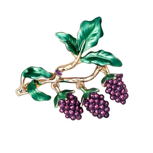 Hohopeti Trauben Brosche Legierung mit Glänzender Emaille Schmuck Anstecknadel für Damen für Hochzeit Party und Festliche Anlässe Attraktives von Hohopeti
