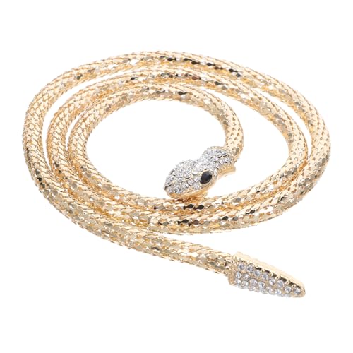 Hohopeti Trickkette Magnetische -inlay-schlangekette Halskette Mit Schlangenkette Halsband in Schlangenform Schlangenhalskette Halskette Mit Tieranhänger Kette Golden Legierung Hohopeti Trickkette Magnetische -inlay-schlangekette Halskette Mit Schlangenkette Halsband in Schlangenform Schlangenhalskette Halskette Mit Tieranhänger Kette Golden Legierung von Hohopeti