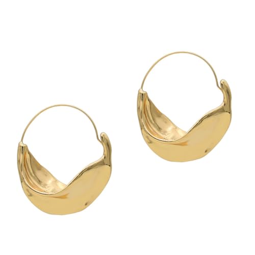 Hohopeti Unregelmäßige Metall hoop ohrringe Damen Dangle Ohrschmuck Robuster Legierungs metall Schmuck Modische Industrielle Ohrdekoration für Alltag Hochzeit und Geschenk von Hohopeti