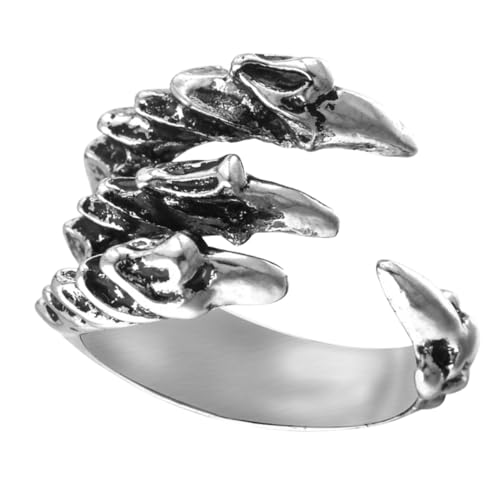 Hohopeti Verstellbarer Herren Dragon Claw aus Robustem Legierungsmetall Einzigartiges Drachenkrallen design Stylische Fingerdeko für Modischer Schmuck für Alltag und Geschenk von Hohopeti