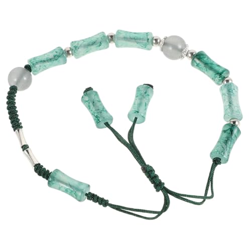 Hohopeti Verstellbares Boho Armband Handgefertigt Geflochtenes Schutzarmband mit Kristallperlen Neuer Chinesischer Stil Komfortables Wickelarmband für Damen und Herren von Hohopeti