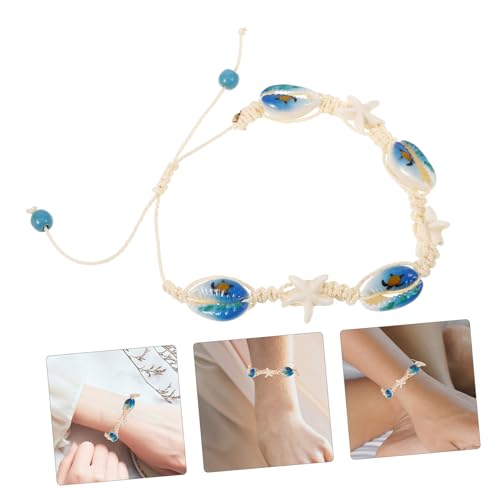 Hohopeti Verstellbares Handgefertigtes Muschel armband mit Schildkröten design Geflochtenes Strand schmuckstück für Damen Vielseitig Tragbar als Fußkettchen oder Halskette Geschenk für Hohopeti Verstellbares Handgefertigtes Muschel armband mit Schildkröten design Geflochtenes Strand schmuckstück für Damen Vielseitig Tragbar als Fußkettchen oder Halskette Geschenk für von Hohopeti