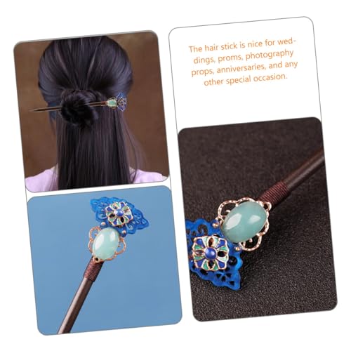 Hohopeti Vintage Chinesischer Holz haarstab Elegant Glatt Stylischer Haarschmuck für Damen für Hochzeiten Partys Fotoshootings und Tägliches Tragen Authentischer Antiker Look von Hohopeti