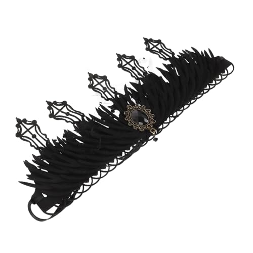 Hohopeti Vintage Gothic Tiara Barock Haarreif Königin Haarschmuck Cosplay Hochzeit Halloween Party von Hohopeti