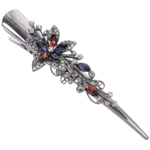 Hohopeti Vintage Großer Haarclip mit Funkelnden Strasssteinen Modischer Haarschmuck für Damen Geeignet für Dünnes und Dickes Haar Leichter Metall haarklammer für Hochzeit Party und Alltag von Hohopeti