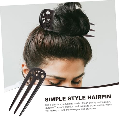Hohopeti Vintage Haargabel aus Holz Antiker Haarschmuck für Damen Klassischer Haarstab für Traditionelle Frisuren Modisches Haaraccessoire für Feste und Fotoshootings von Hohopeti