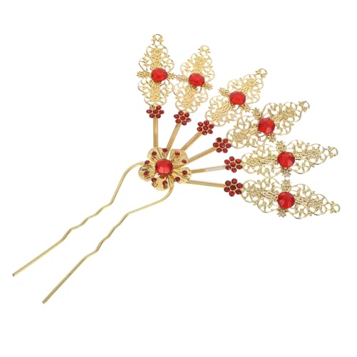 Hohopeti Vintage Haarnadel mit Goldenem Blattdesign Chinesischer Haarschmuck für Hanfu Eleganter Haarstab für Hochzeiten und Updos Vielseitig Kompakt für Damen und Reisen von Hohopeti