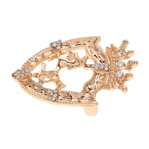 Hohopeti Vintage Kronenbrosche Herren Anstecknadel Zinklegierung Pferdeemblem Klassisch Elegant Vielseitig für Anzug und Gastgeber Oktoberfest Accessoire von Hohopeti