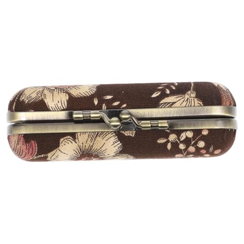 Hohopeti Vintage Lippenstift etui mit Zartem Blumenmuster Tragbare Kosmetikbox mit Spiegel Kompakte Lippenstift aufbewahrung für Damen als Reiseaccessoire für Outdoor und Alltag von Hohopeti