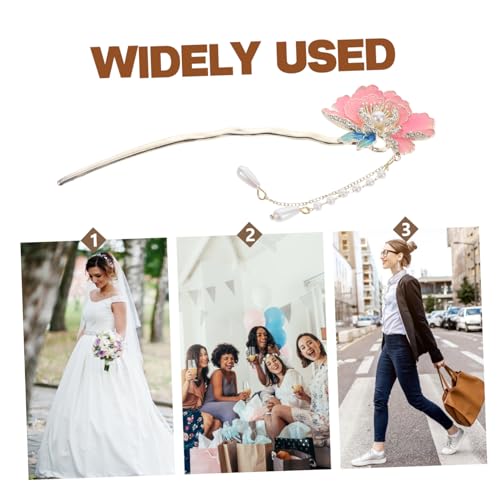 Hohopeti Vintage U förmige Emaille Haarnadel mit Pfingstrosenmotiv Chinesischer Stil Haarschmuck für Frauen Traditionelle Hanfu Haarforke Dekorative Antike Haarspange mit Sicherem Halt Hohopeti Vintage U förmige Emaille Haarnadel mit Pfingstrosenmotiv Chinesischer Stil Haarschmuck für Frauen Traditionelle Hanfu Haarforke Dekorative Antike Haarspange mit Sicherem Halt von Hohopeti