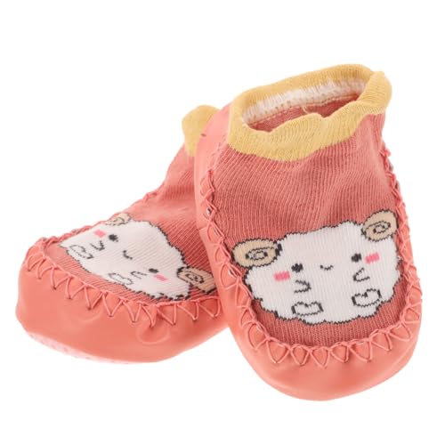 Hohopeti Weiche Lauflernsocken mit Rutschfestem Boden Elastisch Warm für Herbst Winter Cartoon Design Vielseitig als Hausschuhe und Socken für Neugeborene Jungen Mädchen von Hohopeti