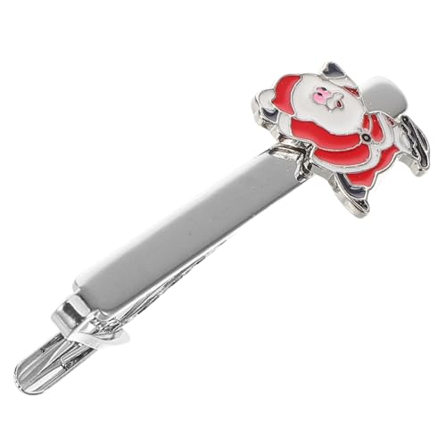 Hohopeti Weihnachtlicher Santa Claus Krawattenclip Herren Metalllegierung Robust Festliche Necktie Accessoires Für Party Berufliche Anlässe von Hohopeti
