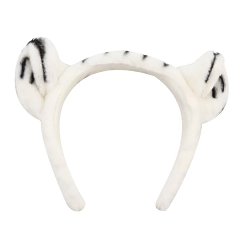 Hohopeti Weißer Tiger Cartoon Haarreif Plüsch Tierohren Kopfbedeckung Cosplay Foto Requisite Kreatives Kostüm Zubehör von Hohopeti