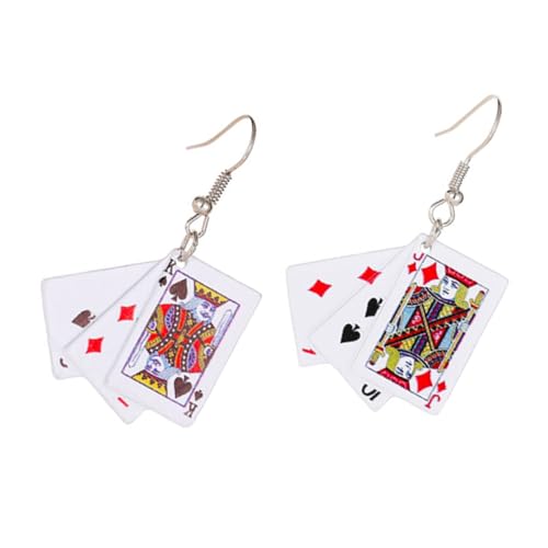 Hohopeti Witzige Pokerkarten Ohrringe Damen Ohrhänger Modisches Accessoire Kostüm Schmuck Party Geschenk Hohopeti Witzige Pokerkarten Ohrringe Damen Ohrhänger Modisches Accessoire Kostüm Schmuck Party Geschenk von Hohopeti