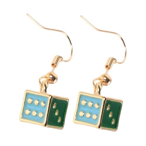 Hohopeti Würfel Ohrringe Damen Bunte Emaille Würfelanhänger Versatile Accessoire Langlebige Legierung Kreatives Design Für Halloween Karneval Alltag von Hohopeti