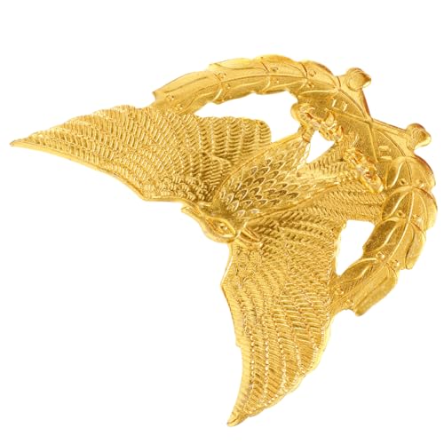 Hohopeti Zinklegierung Metall Hut Abzeichen Großer Adler Sicherheitsuniform Zubehör Langlebig Poliert Kleidung Accessoire für Sicherheitskräfte von Hohopeti