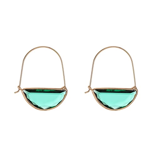 Hoisy 1 Paar Ohrringe Braut Creolen, Ohrringe Türkis Creolen Halbkreis Ohrringe Set Piercing Ohrstecker für Frauen von Hoisy