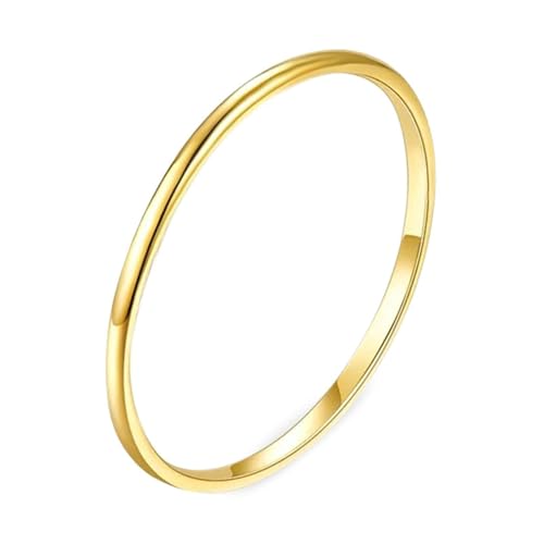 Hoisy Eheringe für Frauen 18K Weißgold Hochzeitsringe Weißgold 58 Stacking Ring Dünnes Band von Hoisy