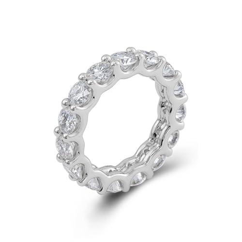 Hoisy Gold Ring 585 Damen Verlobungsringe Damen 62 Ewigkeit Ring mit Moissanit Rund Weihnachten von Hoisy