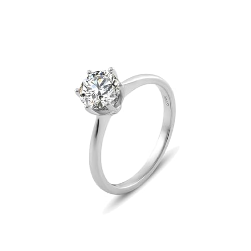 Hoisy Verlobungsring Damen Gold 375 Trauringe Frau 60 Solitärring mit 1 Ct Moissanit Weihnachten von Hoisy