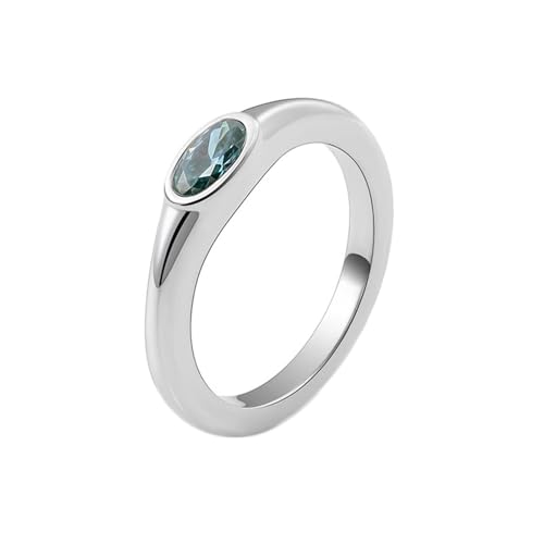 Hoisy Verlobungsring Damen Gold 375 Trauringe Frau 62 Solitärring Oval mit Moissanit Weihnachten von Hoisy