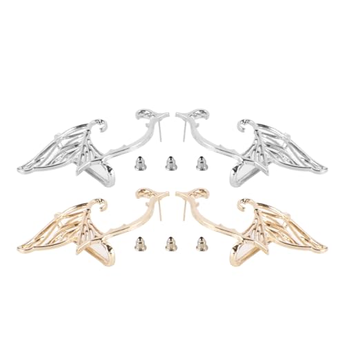 Hoite 2 Paar Elfenohren Für Erwachsene, Ohrclips, Elfenohrmanschetten, Silberne Und Goldene Feenohr-Accessoires Für Cosplay, Partys Und Zum Verschenken von Hoite